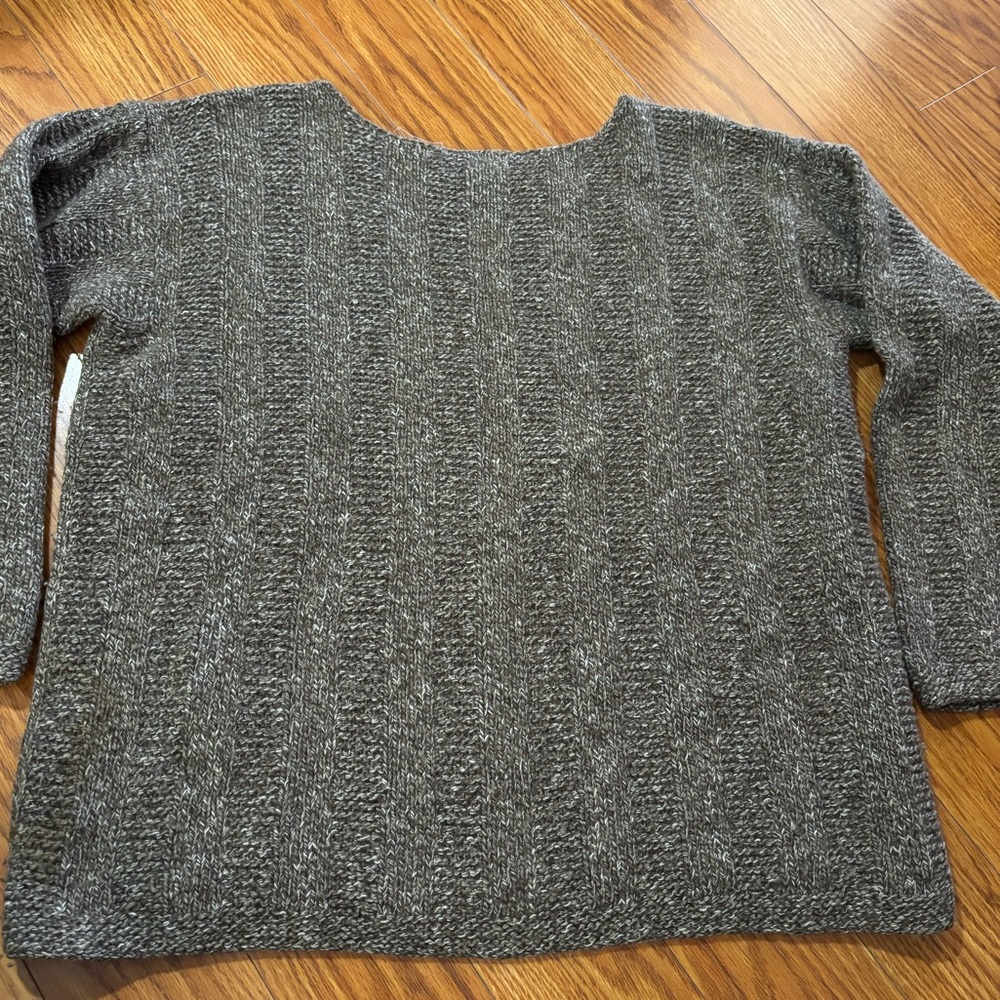 WOOL & COTTON VINTAGE TAUPE SWEATER * ADRIENNE VITTADINI SPORT * CLASSIC - Picture 6 of 6